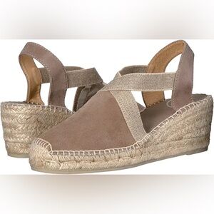 Toni Pons Tona Espadrille Taupe Suede Wedges Women’s Size EU 42 US 11